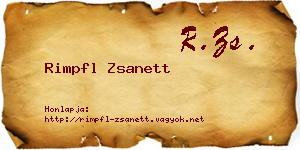 Rimpfl Zsanett névjegykártya